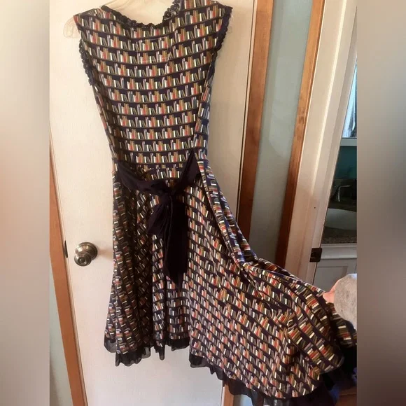 Effie's Heart Multicolored Bookshelf Print Dress - Picture 1 of 6